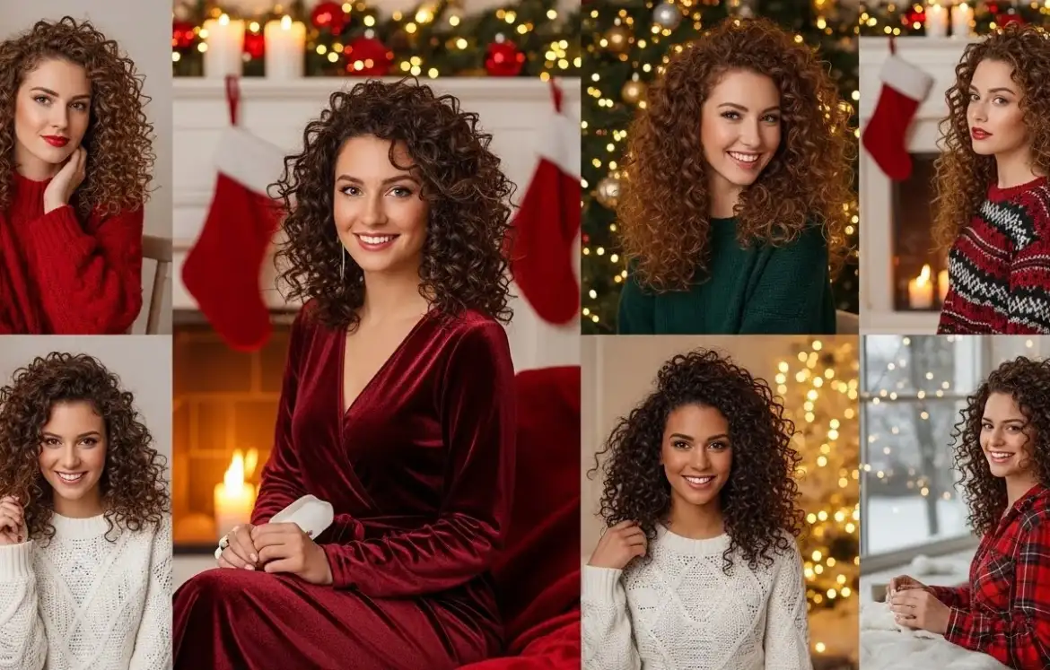 25 Curly Christmas Hairstyles That Are Gorgeous & Festive