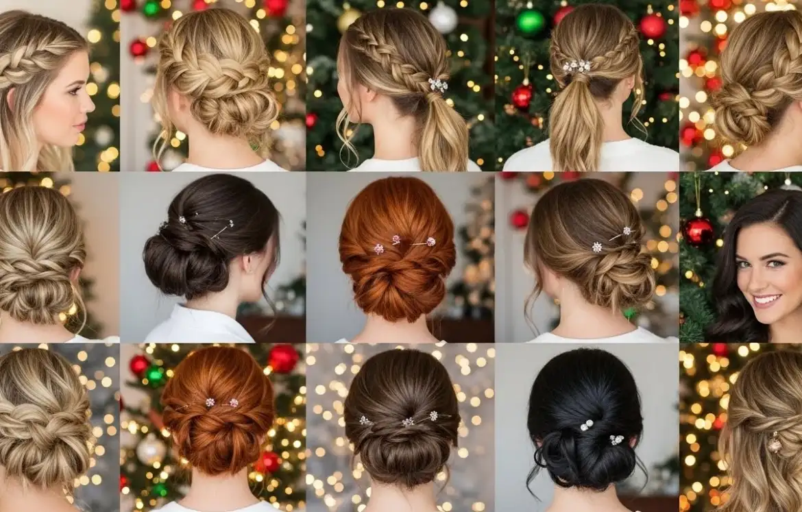 25 Easy Christmas Hairstyles for Women That Look Chic