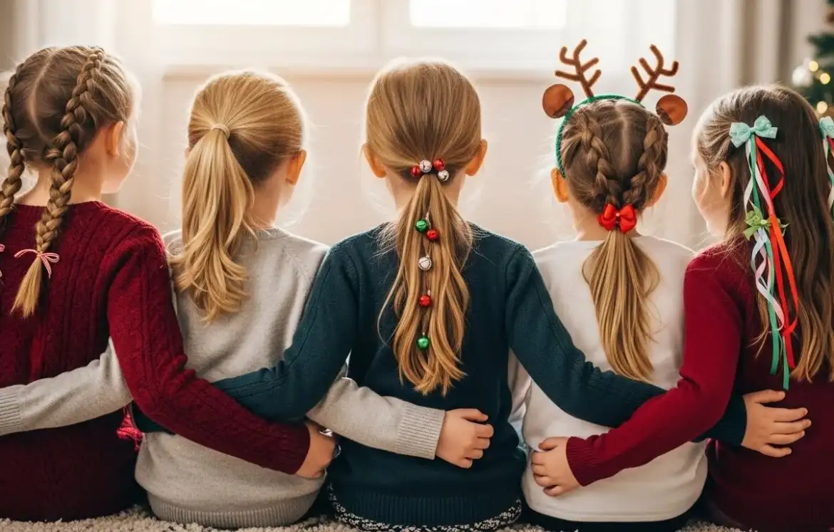 25 Kids Hairstyles for Christmas That Are Quick & Fun