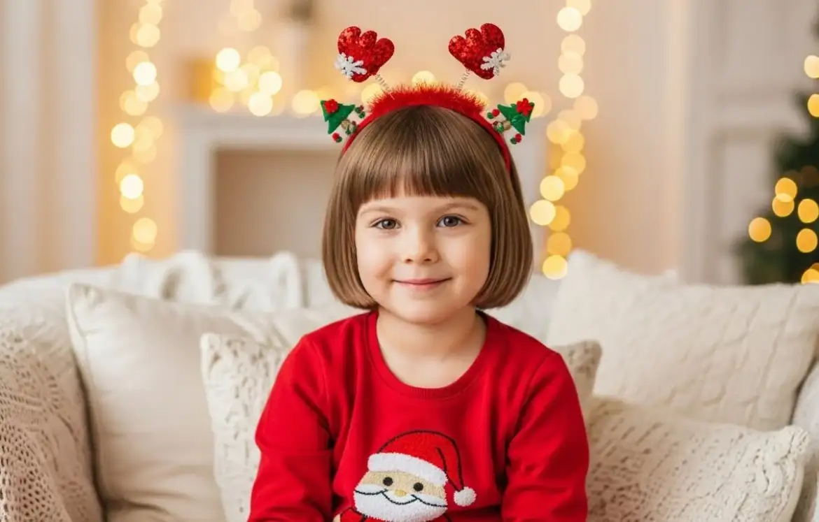 25 Short Hair Christmas Hairstyles for Kids to Try